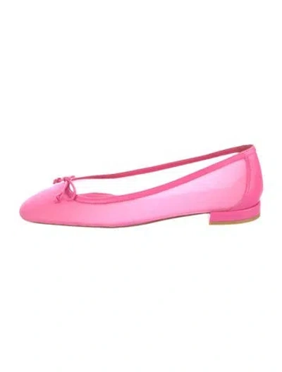 Pre-owned Stuart Weitzman Leather Ballet Flats In Pink