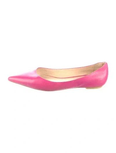 Pre-owned Stuart Weitzman Leather Ballet Flats In Pink