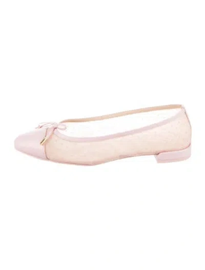 Pre-owned Stuart Weitzman Leather Ballet Flats In Pink