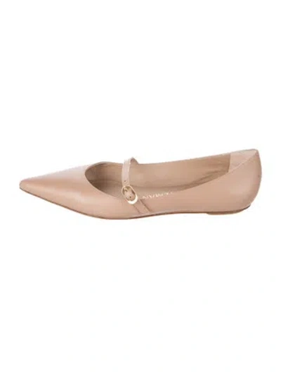 Pre-owned Stuart Weitzman Leather Ballet Flats In Pink