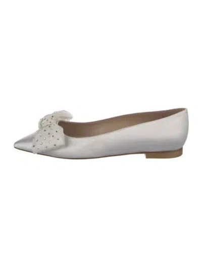 Pre-owned Stuart Weitzman Leather Ballet Flats W/ Tags In White