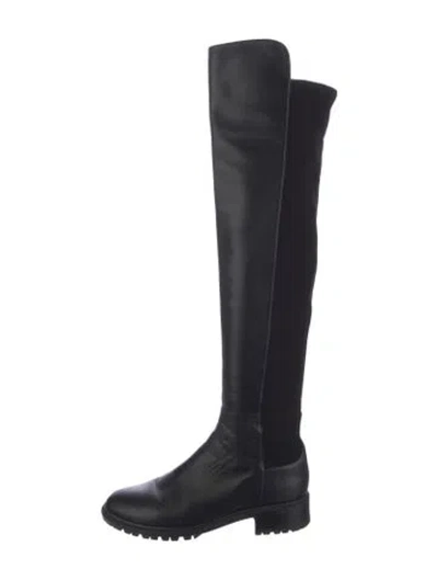 Pre-owned Stuart Weitzman Leather Boots In Black