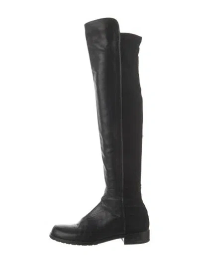 Pre-owned Stuart Weitzman Leather Boots In Black