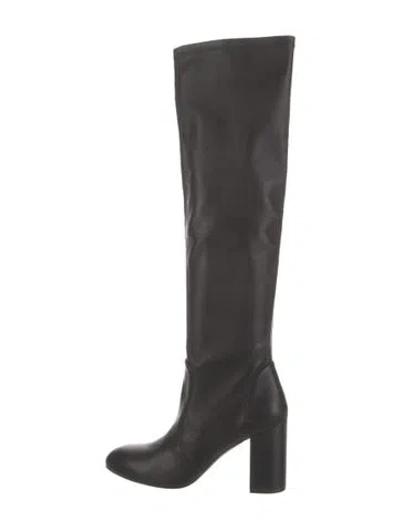 Pre-owned Stuart Weitzman Leather Boots In Black