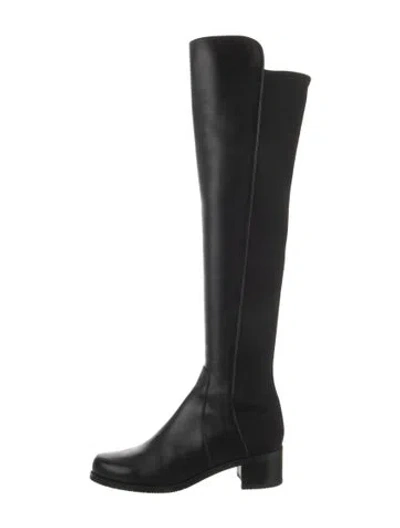 Pre-owned Stuart Weitzman Leather Boots In Black