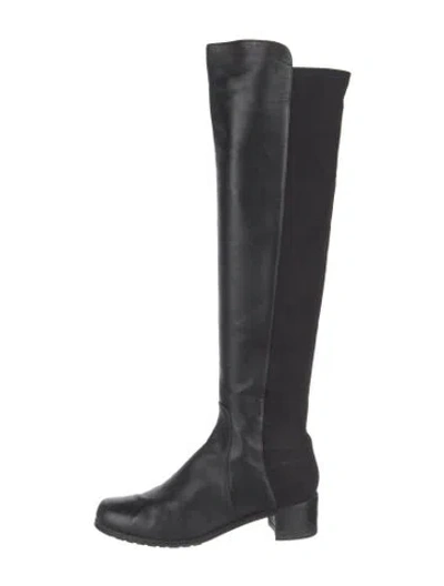 Pre-owned Stuart Weitzman Leather Boots In Black