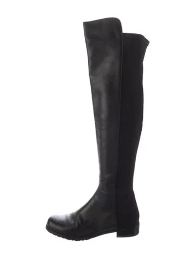 Pre-owned Stuart Weitzman Leather Boots In Black