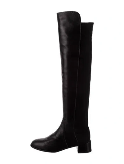 Pre-owned Stuart Weitzman Leather Boots In Black