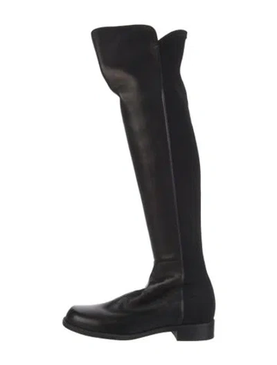 Pre-owned Stuart Weitzman Leather Boots In Black