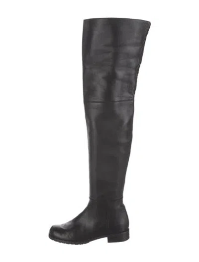 Pre-owned Stuart Weitzman Leather Boots In Black