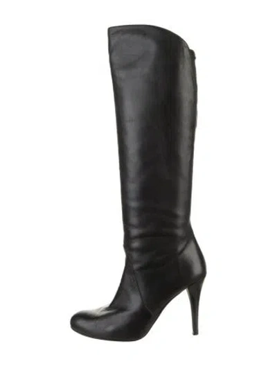 Pre-owned Stuart Weitzman Leather Boots In Black