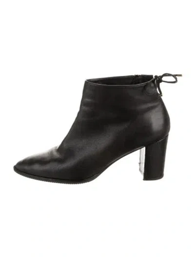 Pre-owned Stuart Weitzman Leather Boots In Black