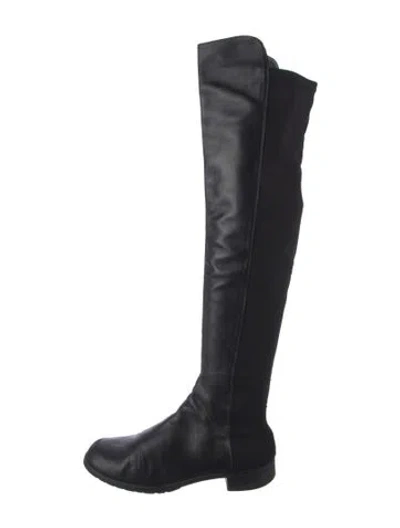 Pre-owned Stuart Weitzman Leather Boots In Black