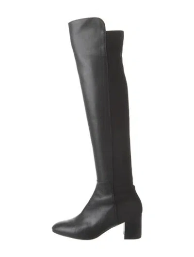 Pre-owned Stuart Weitzman Leather Boots In Black