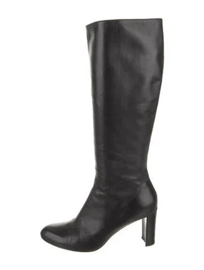 Pre-owned Stuart Weitzman Leather Boots In Black
