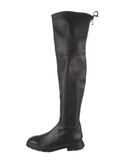 Pre-owned Stuart Weitzman Leather Boots In Black