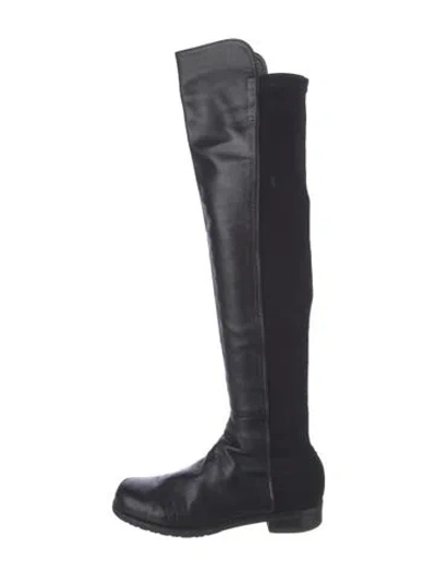 Pre-owned Stuart Weitzman Leather Boots In Black