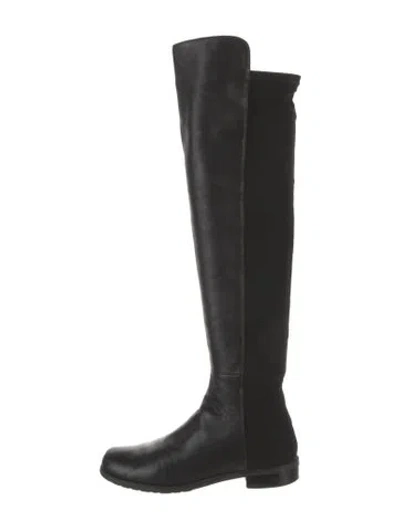 Pre-owned Stuart Weitzman Leather Boots In Black