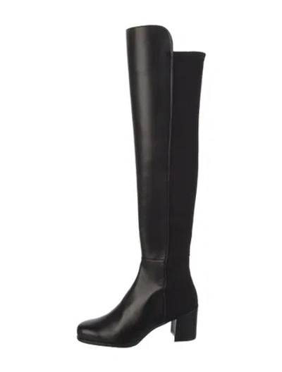 Pre-owned Stuart Weitzman Leather Boots In Black