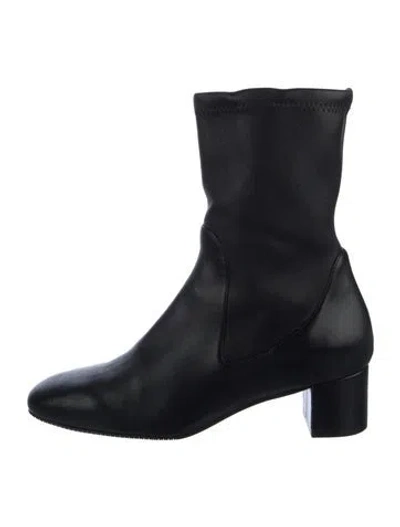 Pre-owned Stuart Weitzman Leather Boots In Black