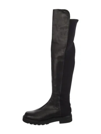 Pre-owned Stuart Weitzman Leather Boots In Black