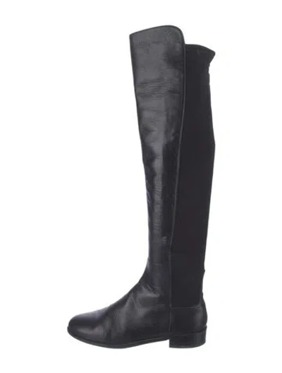 Pre-owned Stuart Weitzman Leather Boots In Black