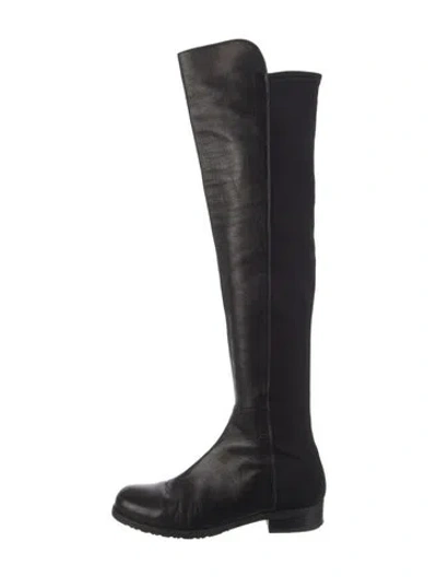 Pre-owned Stuart Weitzman Leather Boots In Black