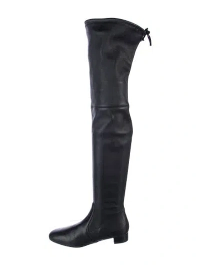 Pre-owned Stuart Weitzman Leather Boots In Black