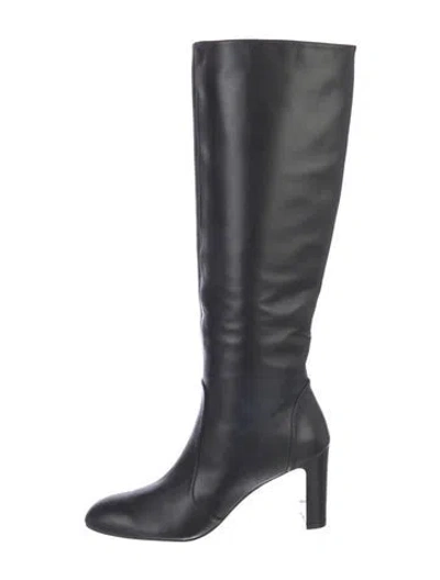 Pre-owned Stuart Weitzman Leather Boots In Black