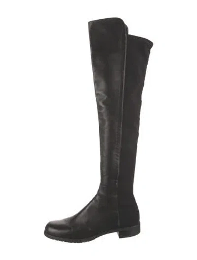 Pre-owned Stuart Weitzman Leather Boots In Black
