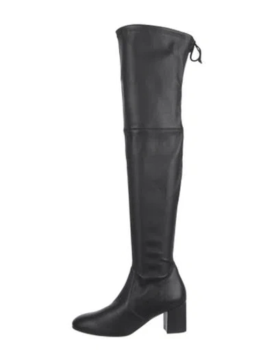 Pre-owned Stuart Weitzman Leather Boots In Black