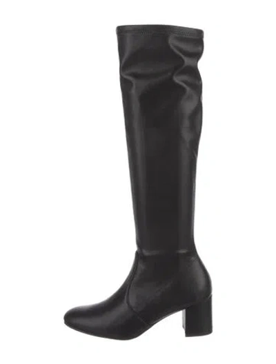 Pre-owned Stuart Weitzman Leather Boots In Black