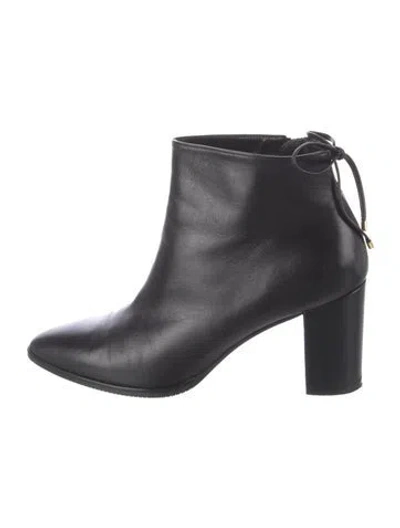 Pre-owned Stuart Weitzman Leather Boots In Black