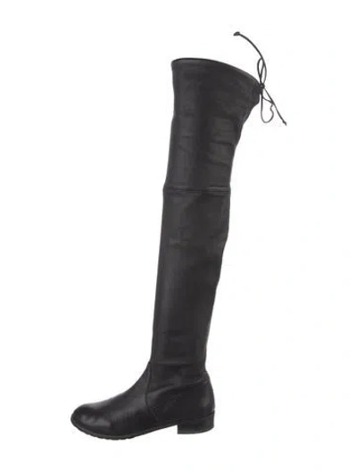 Pre-owned Stuart Weitzman Leather Boots In Black