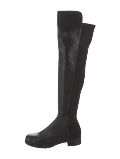 Pre-owned Stuart Weitzman Leather Boots In Black
