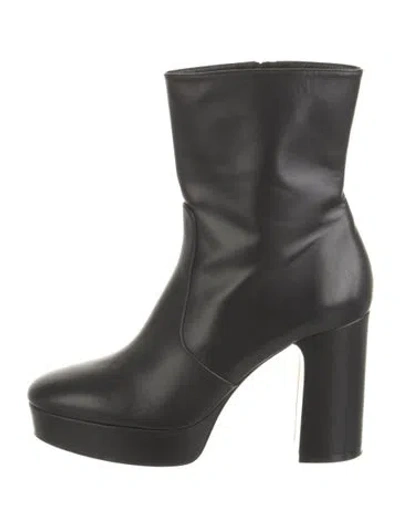 Pre-owned Stuart Weitzman Leather Boots In Black