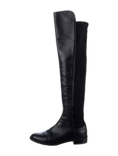 Pre-owned Stuart Weitzman Leather Boots In Black