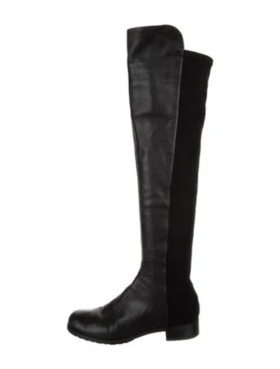 Pre-owned Stuart Weitzman Leather Boots In Black