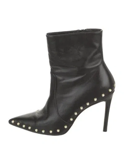 Pre-owned Stuart Weitzman Leather Boots In Black