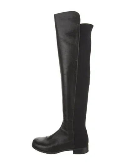Pre-owned Stuart Weitzman Leather Boots In Black