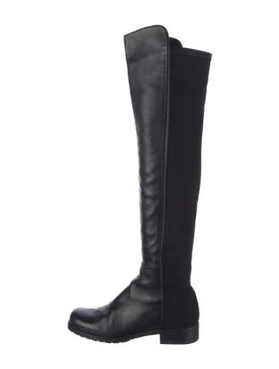 Pre-owned Stuart Weitzman Leather Boots In Black