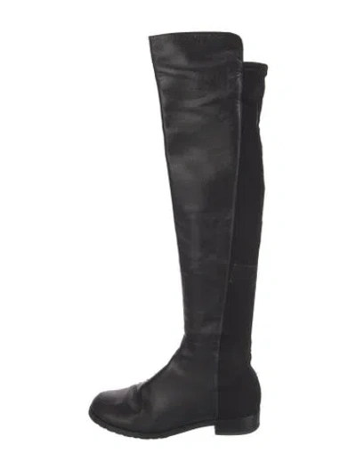 Pre-owned Stuart Weitzman Leather Boots In Black