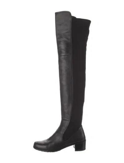Pre-owned Stuart Weitzman Leather Boots In Black