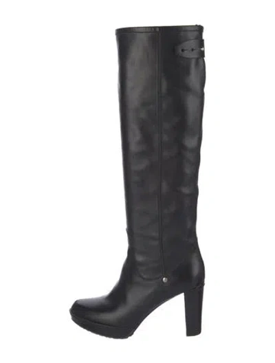 Pre-owned Stuart Weitzman Leather Boots In Black