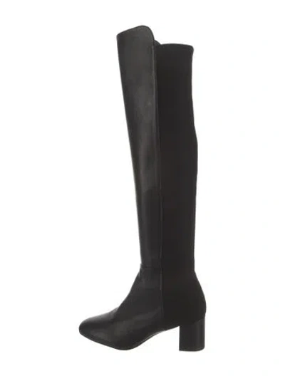 Pre-owned Stuart Weitzman Leather Boots In Black