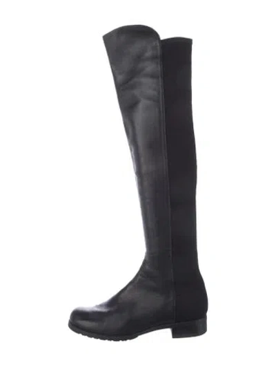 Pre-owned Stuart Weitzman Leather Boots In Black