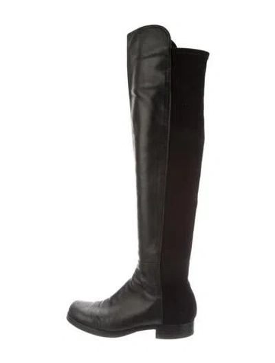 Pre-owned Stuart Weitzman Leather Boots In Black
