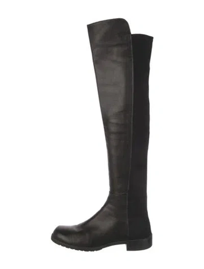 Pre-owned Stuart Weitzman Leather Boots In Black