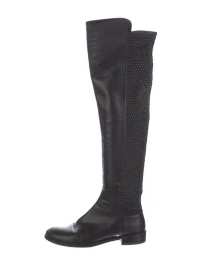 Pre-owned Stuart Weitzman Leather Boots In Black
