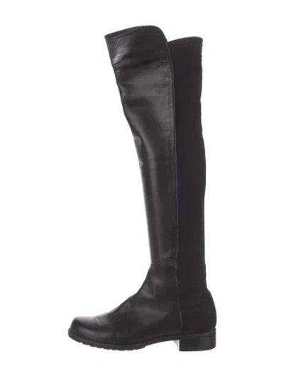 Pre-owned Stuart Weitzman Leather Boots In Black